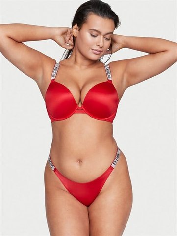 Бюстгальтер Victoria's Secret Very Sexy Shiny Strap Push-up Bra Red 26608463 фото