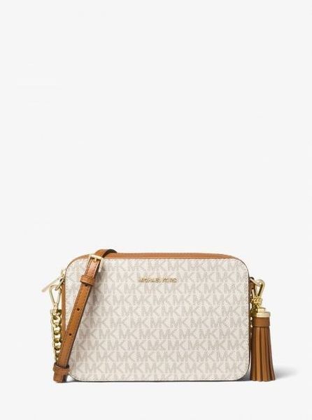 Сумка Michael Kors Jet Set Crossbody Vanilla Acorn Medium &mdash; основне фото товару, вигляд спереду