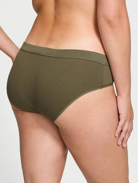 Трусики стринги Victoria's Secret Cotton Shine Patch Hiphugger Panty 26878600 фото