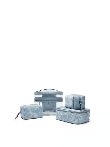 Косметичка Victoria's Secret 4-Piece Makeup Bag Set Blue Nylon &mdash; основне фото товару, вигляд спереду