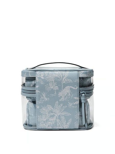 Косметичка Victoria's Secret 4-Piece Makeup Bag Set Blue Nylon &mdash; основне фото товару, вигляд спереду