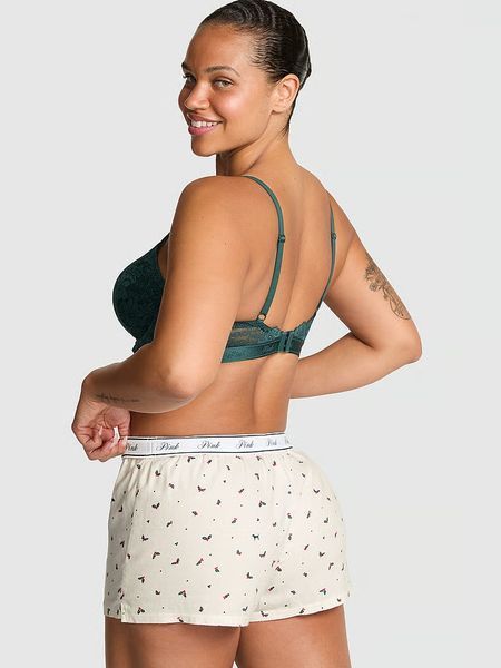 Піжамні шорти Victoria's Secret PINK Flannel Boxy Pajama Shorts &mdash; основне фото товару, вигляд спереду