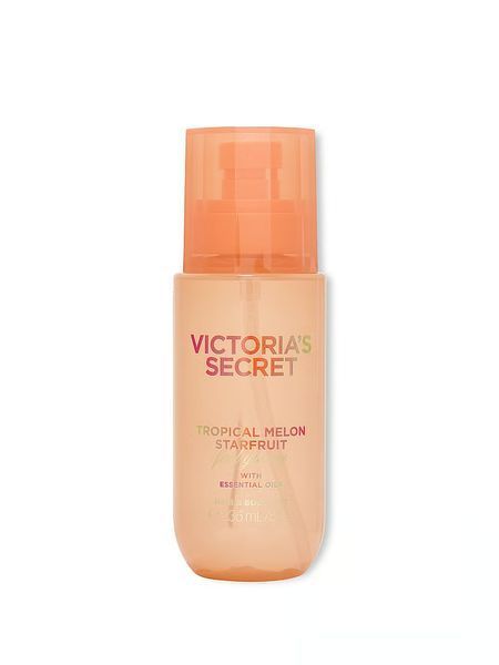 Подарунковий набір Victoria's Secret Tropical Melon Starfruit Hair & Body Mist + Body Lotion + Body Scrub  &mdash; основне фото товару, вигляд спереду