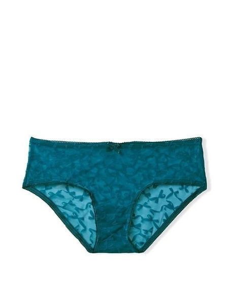 Трусики Victoria&rsquo;s Secret Mesh Velvet Hiphugger Panty &mdash; основне фото товару, вигляд спереду