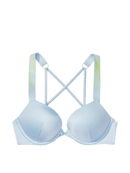 Купальник Victoria's Secret Bombshell Adds 2 cup push-up & Brazilian Bottom Blue 26473257-26472500 фото