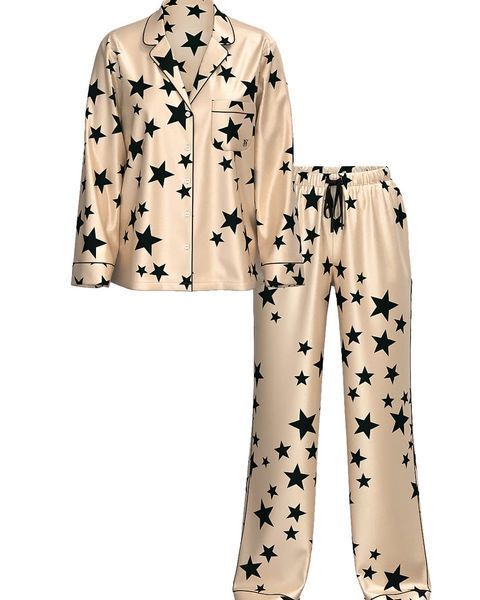 Піжама Сатинова Victoria's Secret Glazed Satin Long Pajama Set   &mdash; основне фото товару, вигляд спереду