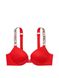 Бюстгальтер Victoria's Secret Very Sexy Shiny Strap Push-up Bra Red, Червоний, 34, B