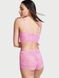 Мережевний комплект для сну Victoria's Secret Lacie Cropped Cami Boyshort Set Pink, Рожевий, S