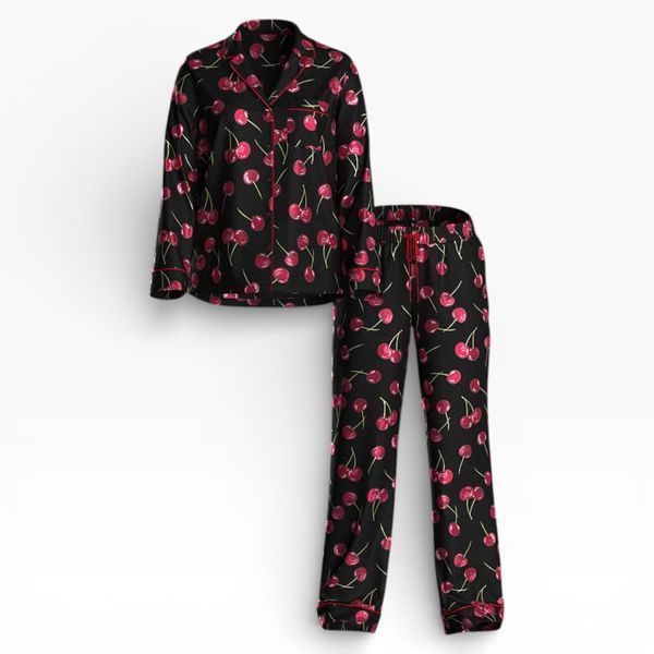Піжама Сатинова Victoria's Secret Signature Satin Long Pajama Set &mdash; основне фото товару, вигляд спереду