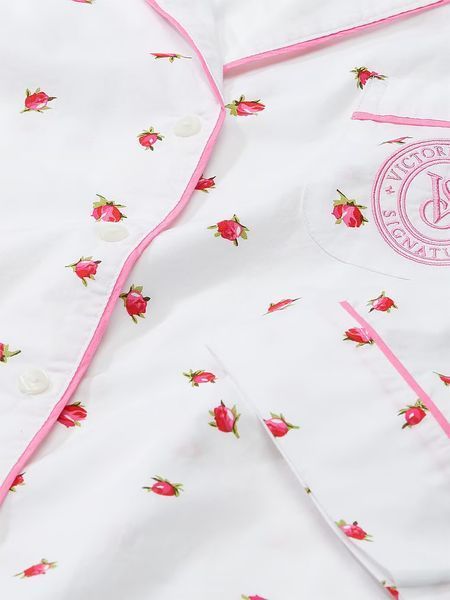 Піжама з шортами Victoria's Secret 100% Cotton Short Pajama Set &mdash; основне фото товару, вигляд спереду