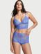 Мережевний комплект для сну Victoria's Secret Lacie Cropped Cami Boyshort Set Blue, Блакитний, S