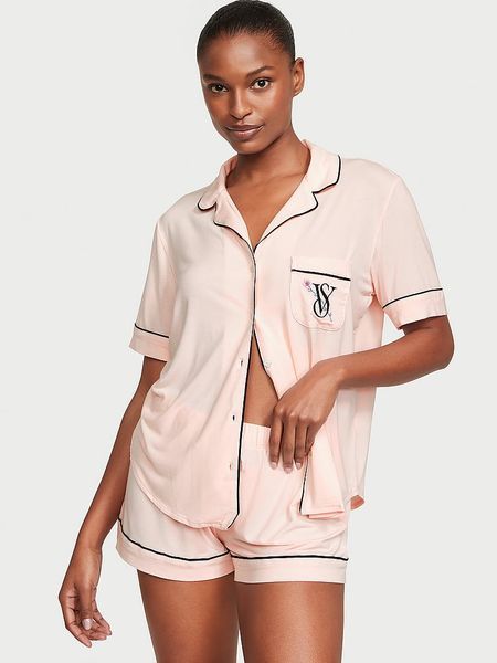 Подарунковий набір Victoria's Secret Піжама Модал Modal Short PJ Set + Косметичка Victoria's Secret 2 в 1 Piece Makeup Bag &mdash; основне фото товару, вигляд спереду