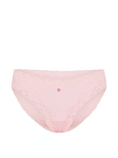 Трусики Victoria's Secret Cotton Lace-Waist Bikini Panty 27271827 фото