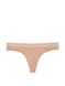 Бавовняні Трусики Victoria's Secret Logo Cotton Thong Panty Beige, Бежевий, S