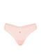 Трусики стринги Victoria's Secret Lace Trim Cotton Lace-Waist Thong Panty Angel Pink 27272085 фото 3