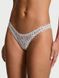 Трусики стрінги Victoria's Secret The Lacie Lace Ultra-Mini Scoop Thong Panty Coconut White &mdash; фото , вигляд з різних ракурсів
