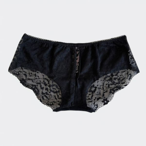 Трусики хипстеры Victoria's Secret Seamless Lace Brief Hiphugger Panty Black 26607650 фото