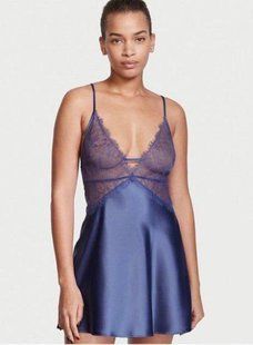 Пеньюар Victoria's Secret Satin Lace Slip 26811413D фото