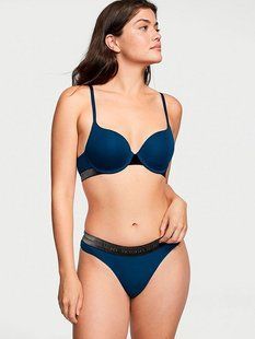 Трусики Victoria&rsquo;s Secret Logo Cotton Thong Panty 26565818 фото