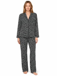 Піжама Victoria's Secret Signature Satin Long Pajama Set Black &mdash; основне фото товару, вигляд спереду