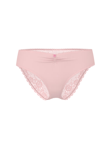 Трусики бикини Victoria's Secret Stretch Cotton Heart Lace High-Leg Brief Panty 27186853 фото
