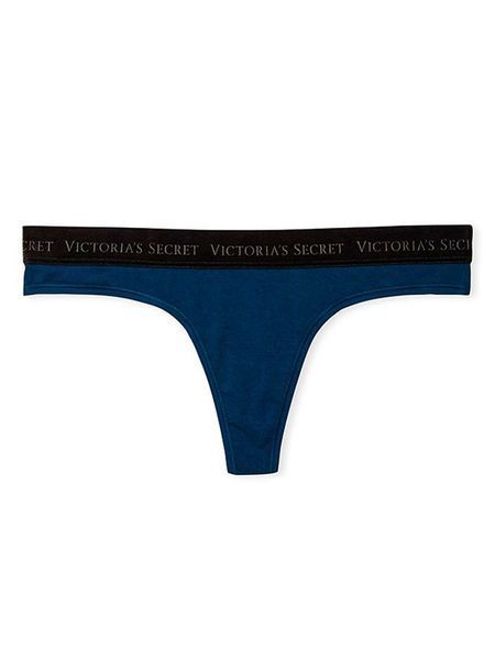 Трусики Victoria&rsquo;s Secret Logo Cotton Thong Panty &mdash; основне фото товару, вигляд спереду