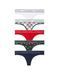 Набор трусиков Victoria's Secret White/Red/Green/Blue Thong Logo 5 Pack Knickers 27178827D  фото