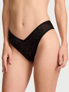 Трусики бразилианы Victoria&rsquo;s Secret Crystal Shimmer Brazilian Panty 27179747 фото