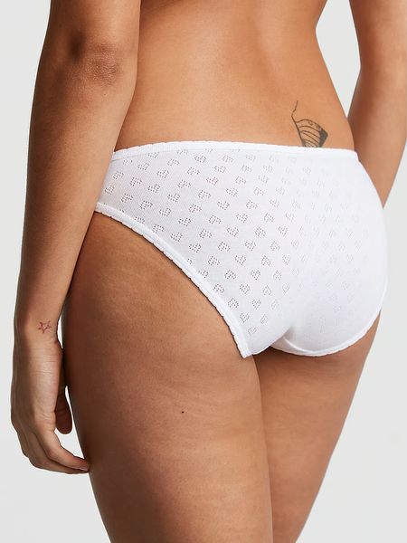 Хлопковые трусики Victoria's Secret Logo Cotton Bikini Panty 26779633 фото