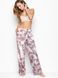 Жіночі домашні штани Victoria's Secret Satin Long Pink Floral Stripes &mdash; фото , вигляд з різних ракурсів