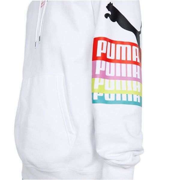 Худі чоловіче Puma Brand Love Multiplacement Hoodie White 476123 фото