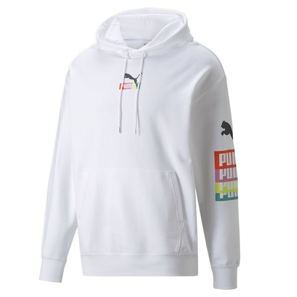 Худі чоловіче Puma Brand Love Multiplacement Hoodie White 476123 фото