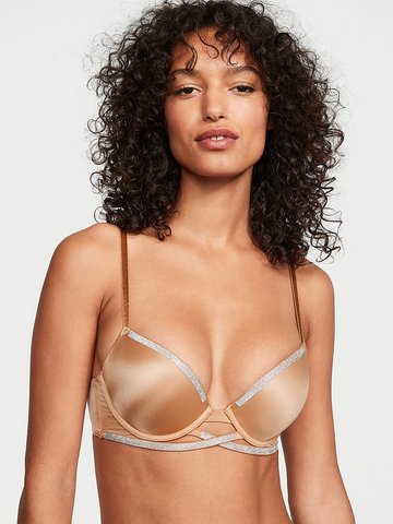 Бюстгальтер Victoria's Secret Very Sexy Shine Cradle Push-Up Bra Beige 26711837 фото