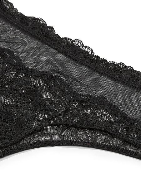 Трусики чікі Victoria's Secret Lace & Mesh Cheeky Panty 26420050 фото