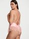 Сатиновий Ромпер Victoria’s Secret Satin Lace High-Leg Romper Pink, Рожевий, S