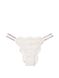 Трусики зі Стразами Victoria's Secret VERY SEXY Double Shine Strap Smooth Brazilian Panty White, Білий, XS