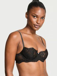 Бюстгальтер Victoria's Secret Dream Angels Wicked Twinkle Lace Unlined Balconette Bra 26904206 фото