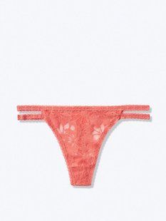Трусики стрінги Victoria's Secret PINK Lace Strappy Thong Panty &mdash; основне фото товару, вигляд спереду
