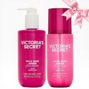 Подарунковий набір Victoria's Secret Hair & Body Mist + Body Lotion &mdash; основне фото товару, вигляд спереду