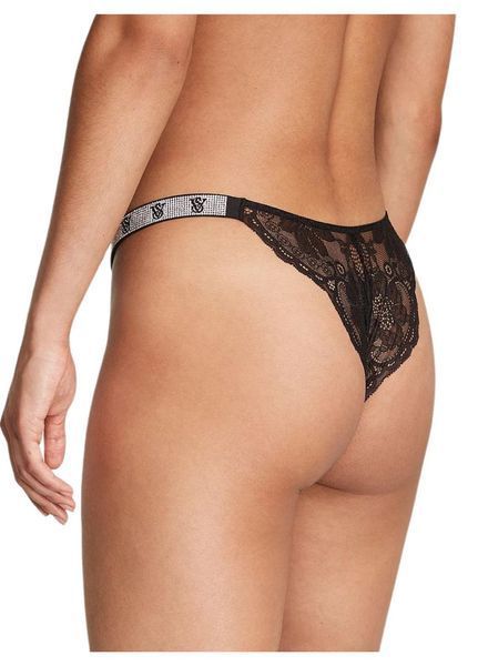 Трусики зі Стразами Victoria's Secret Shine Strap Lace Brazilian Panty &mdash; основне фото товару, вигляд спереду