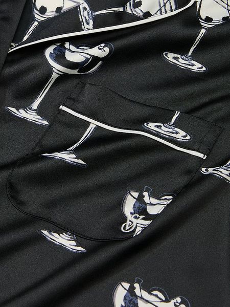 Подарунковий набір Victoria's Secret Піжама Сатинова Satin Short Pajama Set + Трусики стрінги Printed High-Leg Thong Panty &mdash; основне фото товару, вигляд спереду