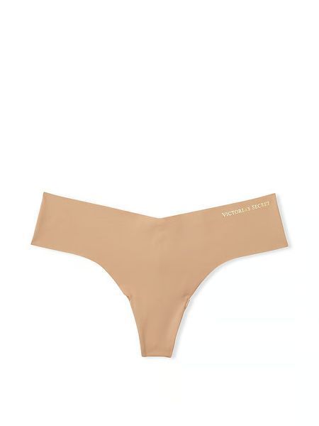 Безшовні трусики Victoria's Secret No-Show Cotton Thong Panty Praline &mdash; основне фото товару, вигляд спереду