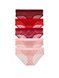Набор трусиков Victoria's Secret Red/Pink Hipster Sheer Shimmer Knickers 5 Pack 27178829D  фото