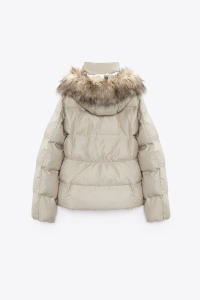 Куртка жіноча Zara Water and Wind Protection Puffer Jacket With a Detachable Hood 8073\242\706 фото