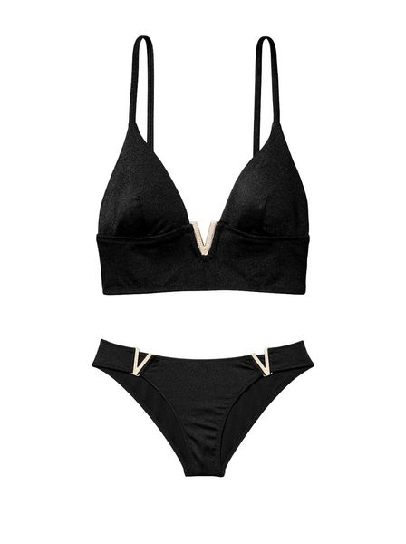 Купальник Victoria’s Secret V-Hardware Bralette Bikini Top & Brazilian bottom  26378414-26378505 фото