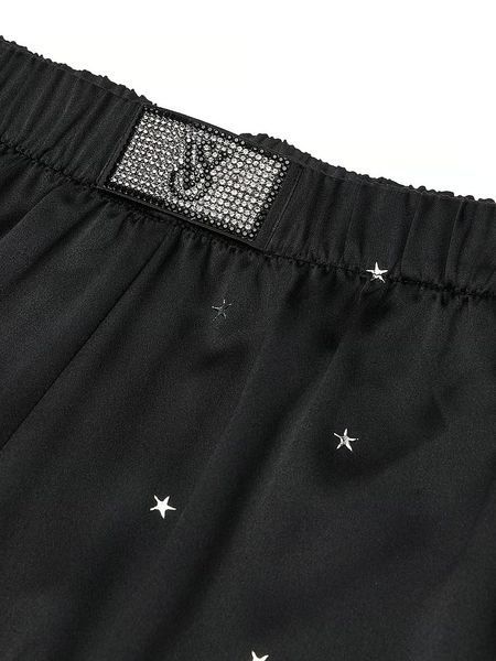 Подарунковий набір Victoria's Secret Піжама Сатинова Satin Dew Drop Long Pajama Set + Лосьйон для тіла Vanilla Bean Macadamia &mdash; основне фото товару, вигляд спереду