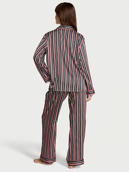 Піжама Сатинова  Victoria's Secret Satin Long Pajama Set &mdash; основне фото товару, вигляд спереду