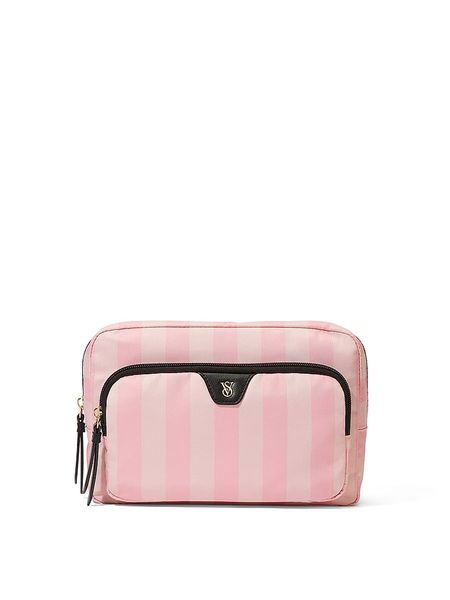 Косметичка Victoria's Secret Travel Makeup Pouch Pink Stripe 26772829 фото