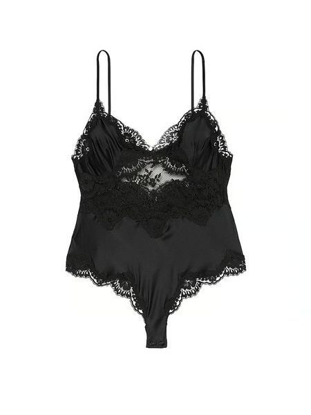 Пеньюар Victoria's Secret Shine Dream Angels Dare to Dream Lace & Satin Cheeky Teddy &mdash; основне фото товару, вигляд спереду
