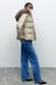 Куртка жіноча Zara Water and Wind Protection Puffer Jacket With a Detachable Hood, Бежевий, L